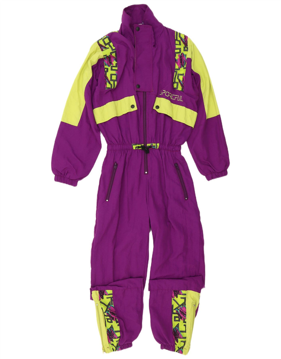 Macacão de esqui gráfico feminino Sportful IT 44 bloco colorido roxo médio