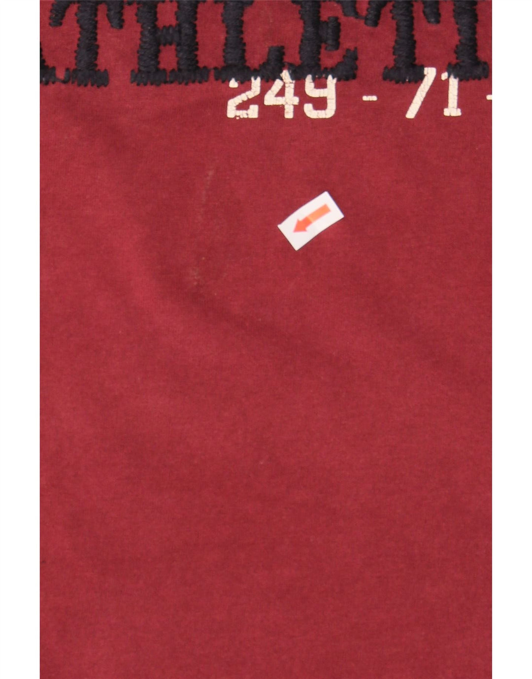 JULES Mens Graphic T-Shirt Top Medium Burgundy Cotton Vintage Jules and Second-Hand Jules from Messina Hembry 