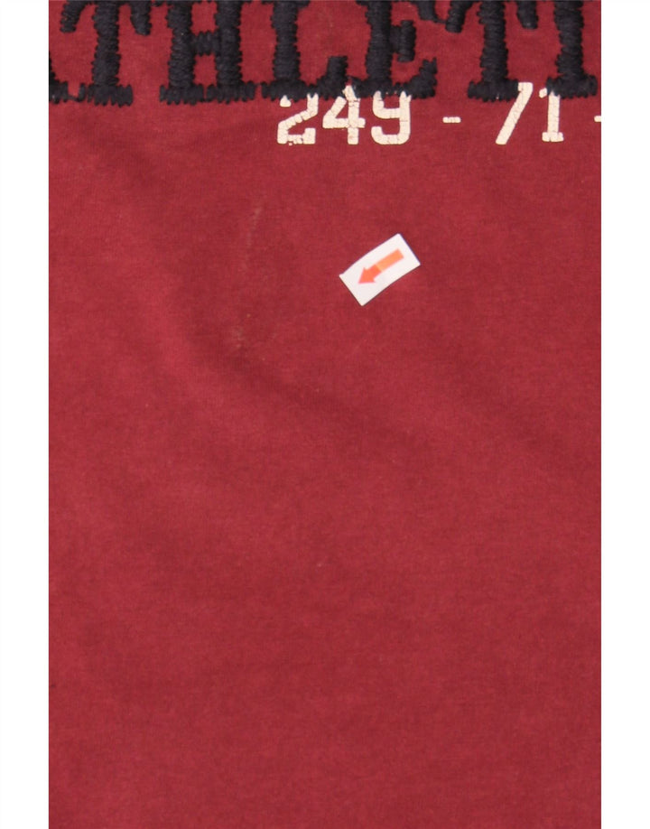 JULES Mens Graphic T-Shirt Top Medium Burgundy Cotton Vintage Jules and Second-Hand Jules from Messina Hembry 