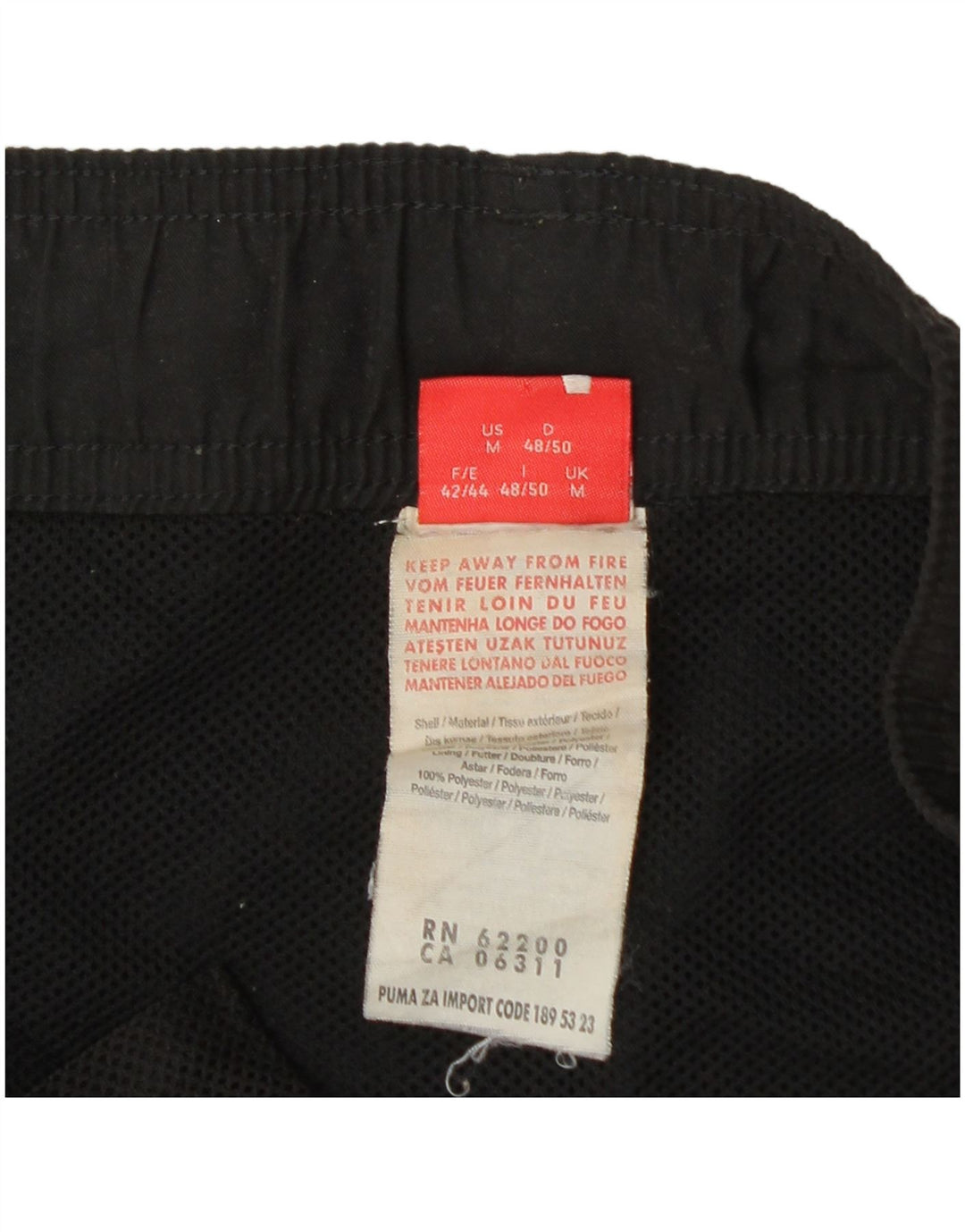 Shorts esportivos gráficos masculinos Puma médio preto poliéster