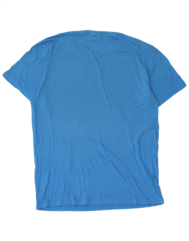 Camiseta masculina Sundek com estampa gráfica grande de algodão azul