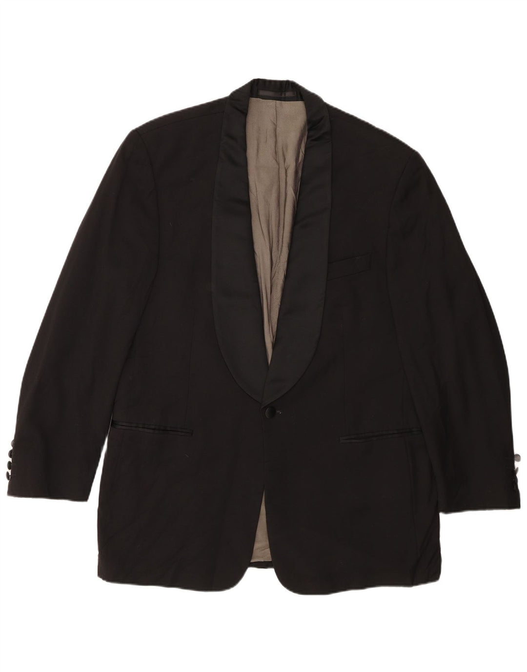 Jaqueta Blazer Masculina Hugo Boss com 1 Botão IT 52 XL Lã Preta