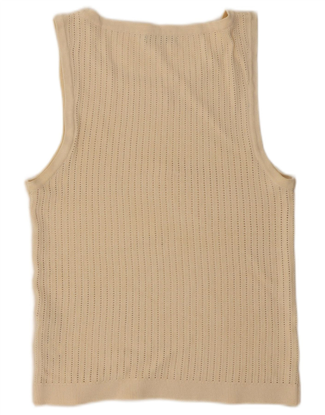 Colete feminino Zara UK 14 grande viscose bege