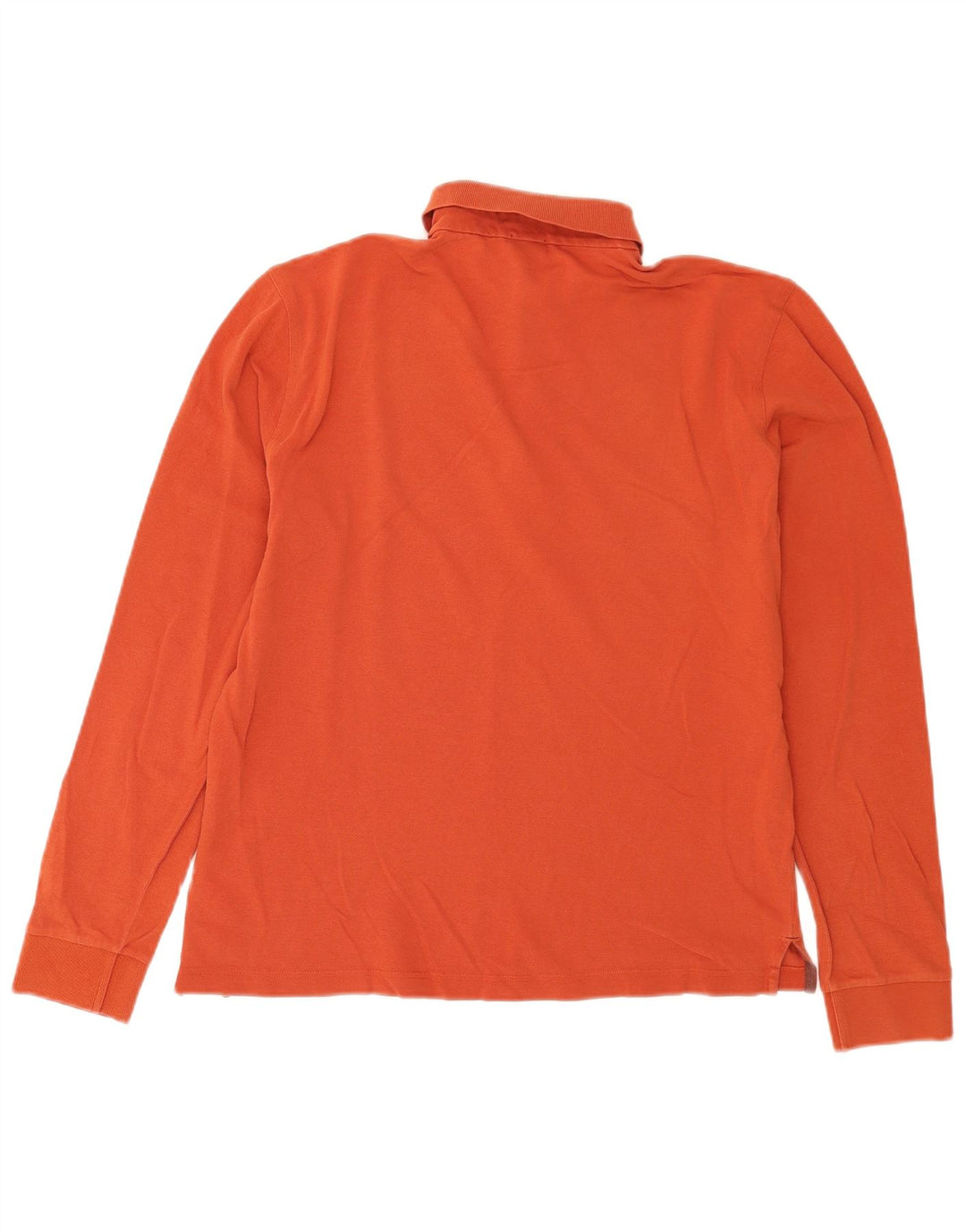 Camisa polo masculina de manga comprida Hugo Boss pequena laranja