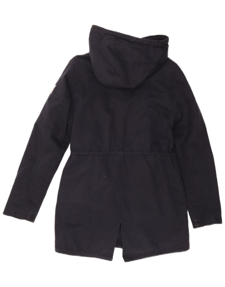 Jaqueta feminina SUPERDRY The Rookie Oversized Parka UK 6 XS azul marinho