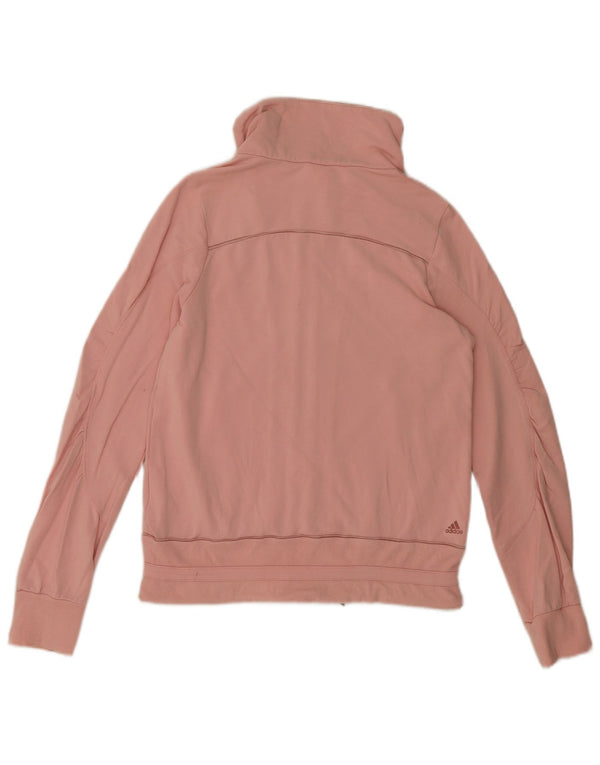 Adidas Womens Tracksuit Top Jacket UK 12 Médio Rosa Modal