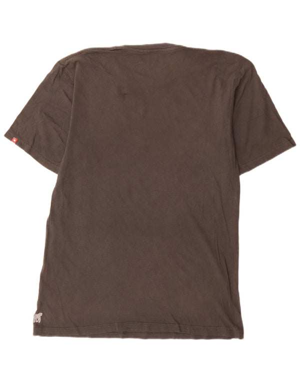 Camiseta gráfica masculina DC grande algodão cinza