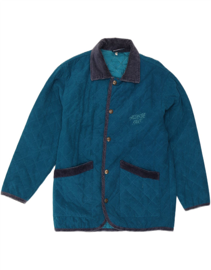 Jaqueta acolchoada masculina Greenstone Park Reino Unido 38 poliéster azul médio