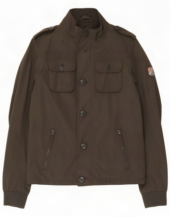 Jaqueta militar masculina Tommy Hilfiger Reino Unido 38 poliéster cáqui médio