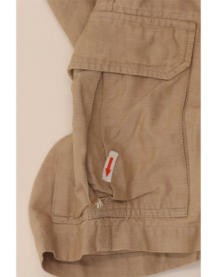 Shorts cargo masculino Massimo Dutti EU 38 pequeno W30 algodão bege
