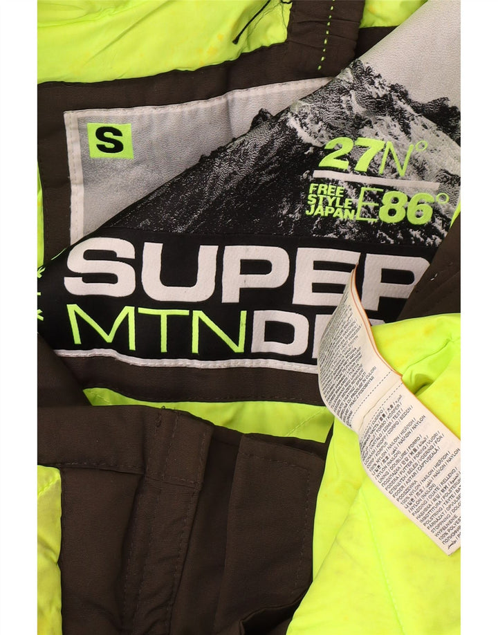 Jaqueta Parka Superdry Feminina com Capuz Oversized Reino Unido 10 Pequeno Cáqui Nylon