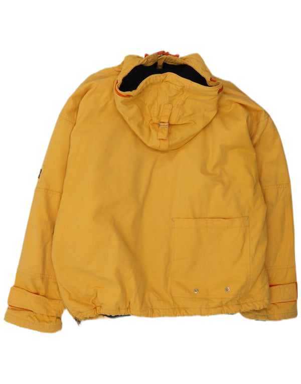 Jaqueta masculina Napapijri Geographic Graphic com capuz Anorak Reino Unido 40 grande amarelo