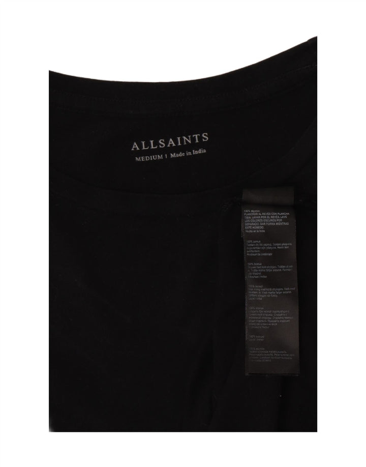 Camiseta masculina ALL SAINTS Top médio algodão preto