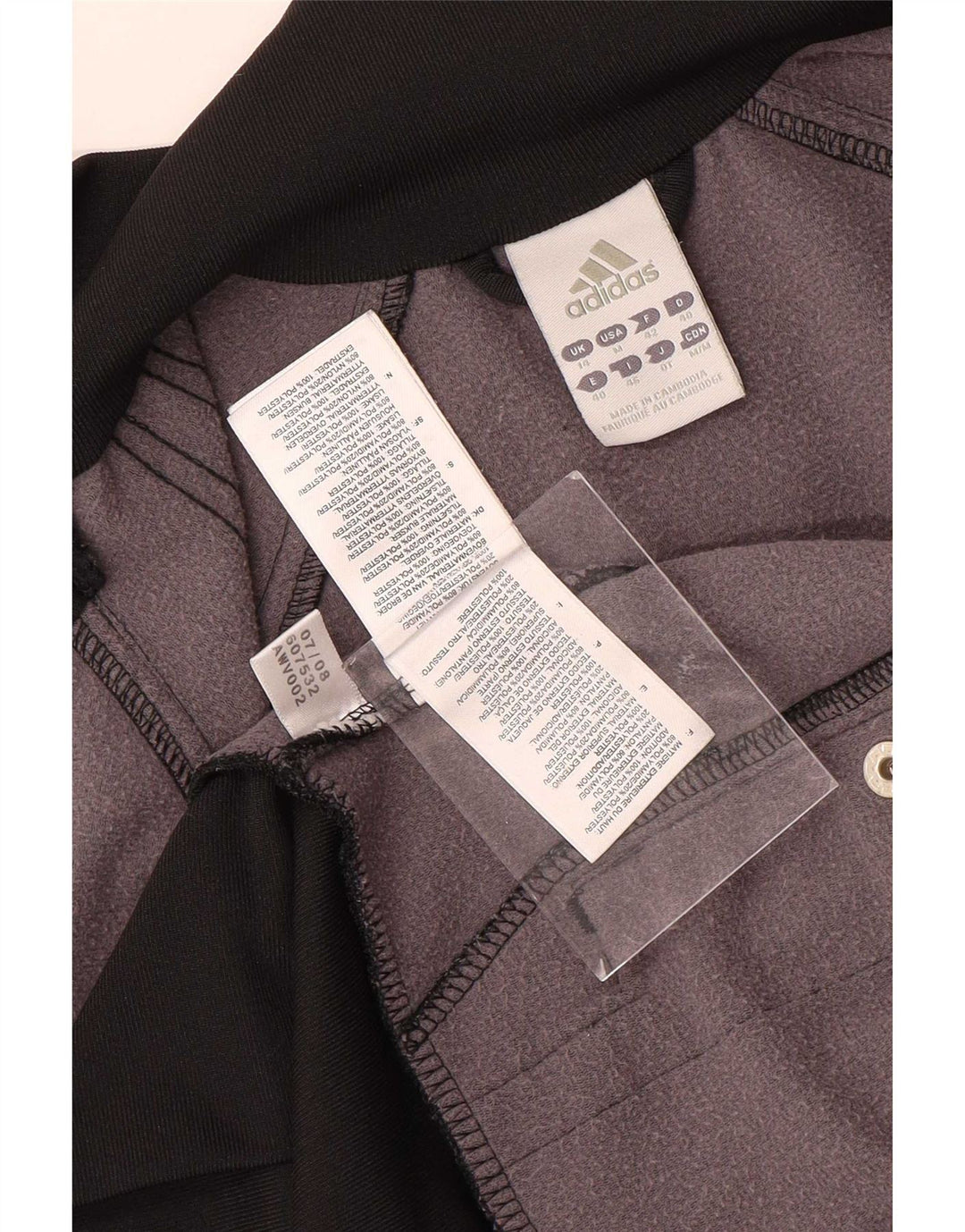 Adidas Womens Tracksuit Top Jacket UK 14 Médio Preto Poliamida