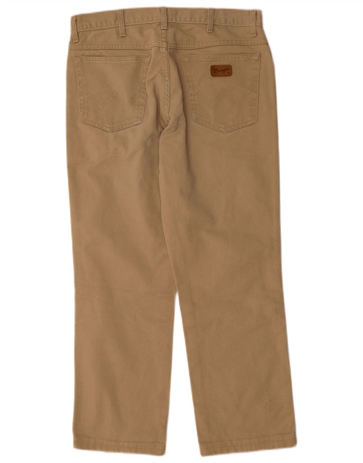 Calça jeans reta masculina WRANGLER W34 L27 algodão marrom