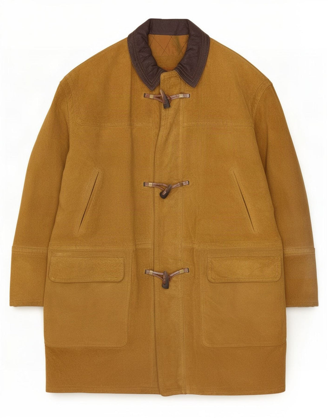 Casaco masculino vintage de camurça IT 52 XL couro bege