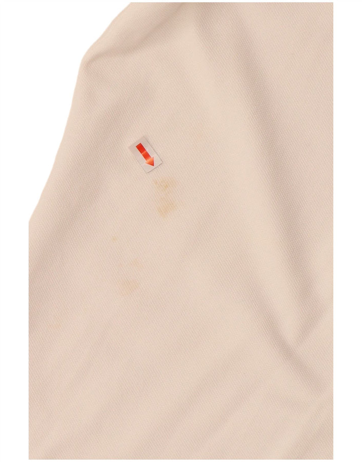 CREW CLOTHING Camisa polo masculina grande algodão branco