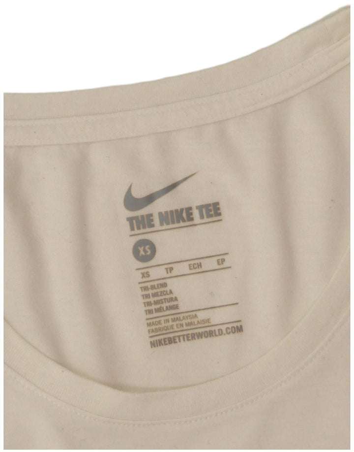 Camiseta Nike Feminina Oversized Graphic Top UK 6 XS Poliéster Branco