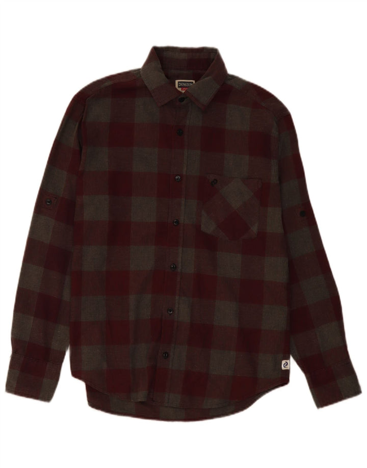 Camisa masculina de flanela Levi's Denizen pequena cinza guingão