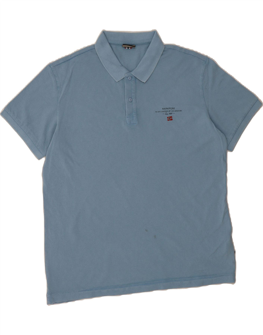 NAPAPIJRI Mens Polo Shirt 2XL Blue Cotton Vintage Napapijri and Second-Hand Napapijri from Messina Hembry 