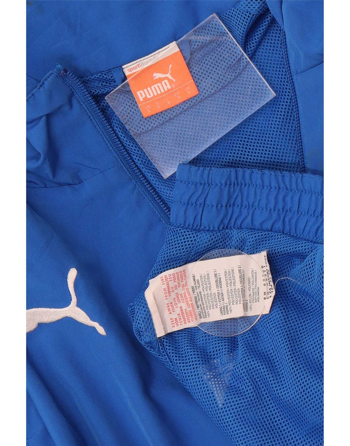 Puma Mens Treino Top Jacket Pequeno Azul Colorblock Poliéster Esportes