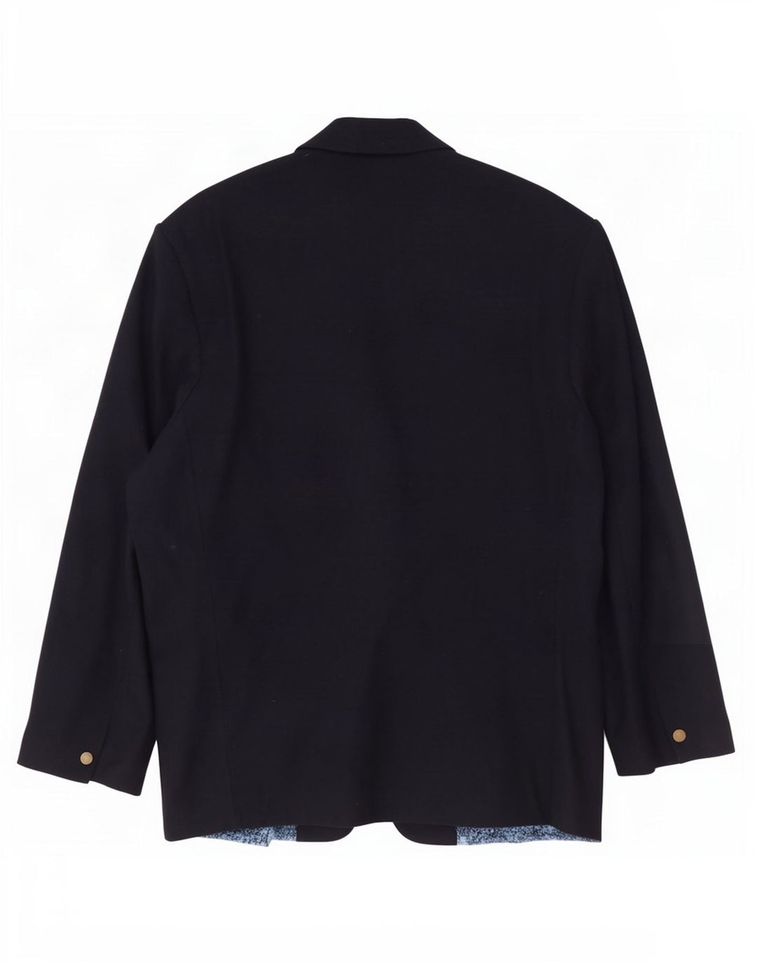 Pollini Jaqueta Blazer Masculina com 2 Botões Reino Unido 38 Lã Azul Marinho Médio