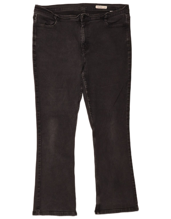 Jeans Marks & Spencer feminino slim bootcut Reino Unido 18 XL W40 L28 algodão preto