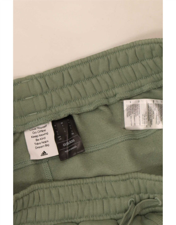 Shorts esportivos masculinos Adidas grande algodão verde