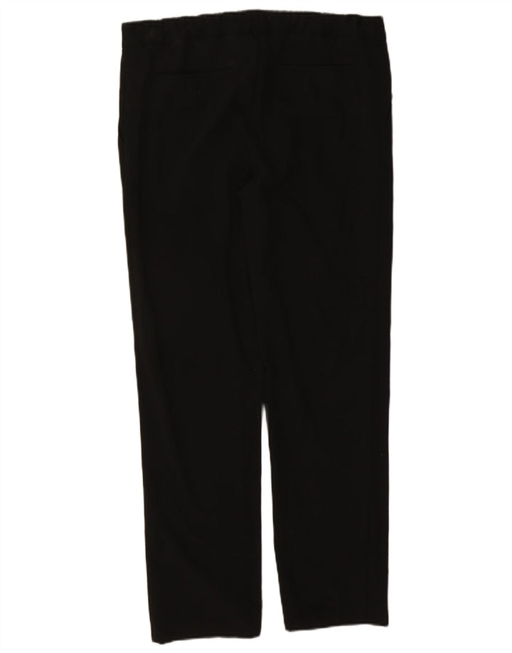 Calça masculina de terno reto Marks & Spencer W34 L29 preta