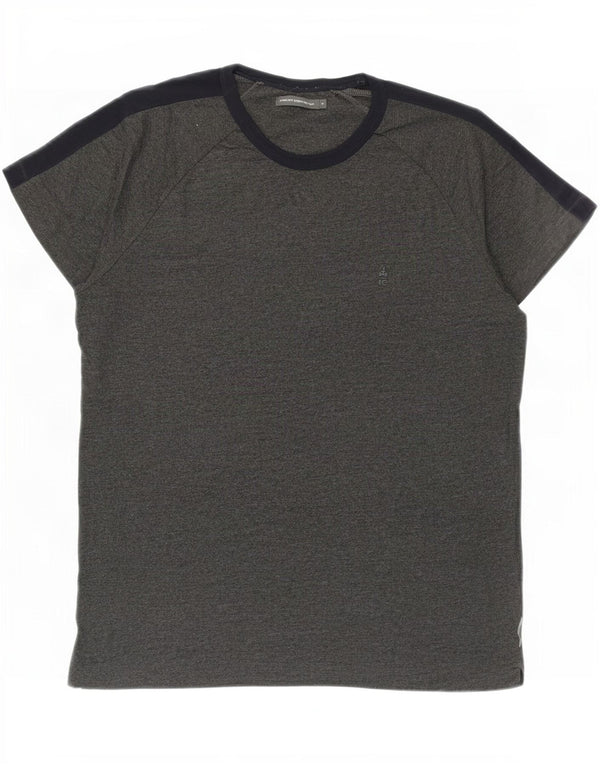 Camiseta masculina French Connection Top XL cinza colorblock algodão