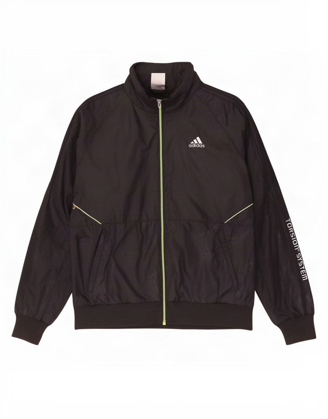 Adidas Mens Graphic Tracksuit Top Jacket Médio Preto Poliéster