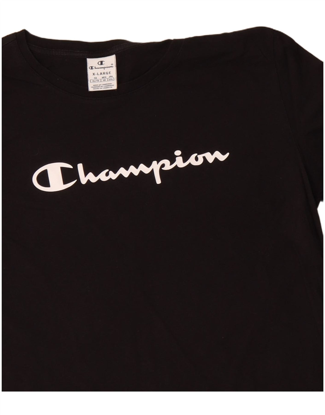 Camiseta feminina com estampa CHAMPION UK 18 XL preta