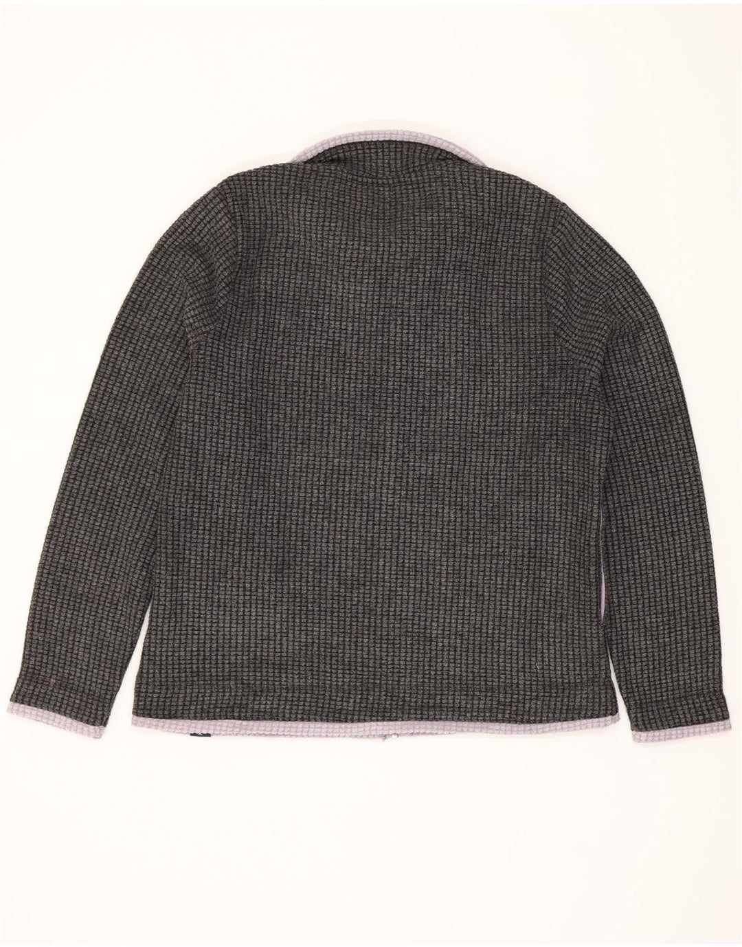 Jaqueta de lã feminina Weird Fish UK 16 grande poliéster cinza