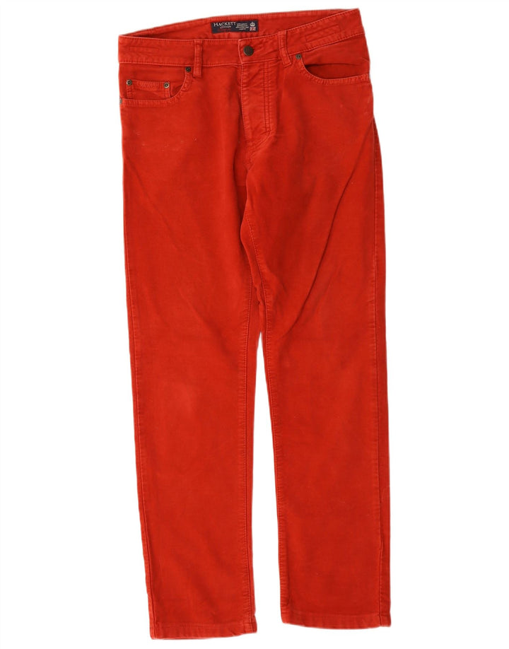 Hackett Calça masculina reta casual W30 L29 algodão vermelho