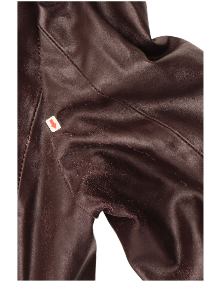 Casaco de couro masculino METROPOLITAN IT 50 grande couro marrom