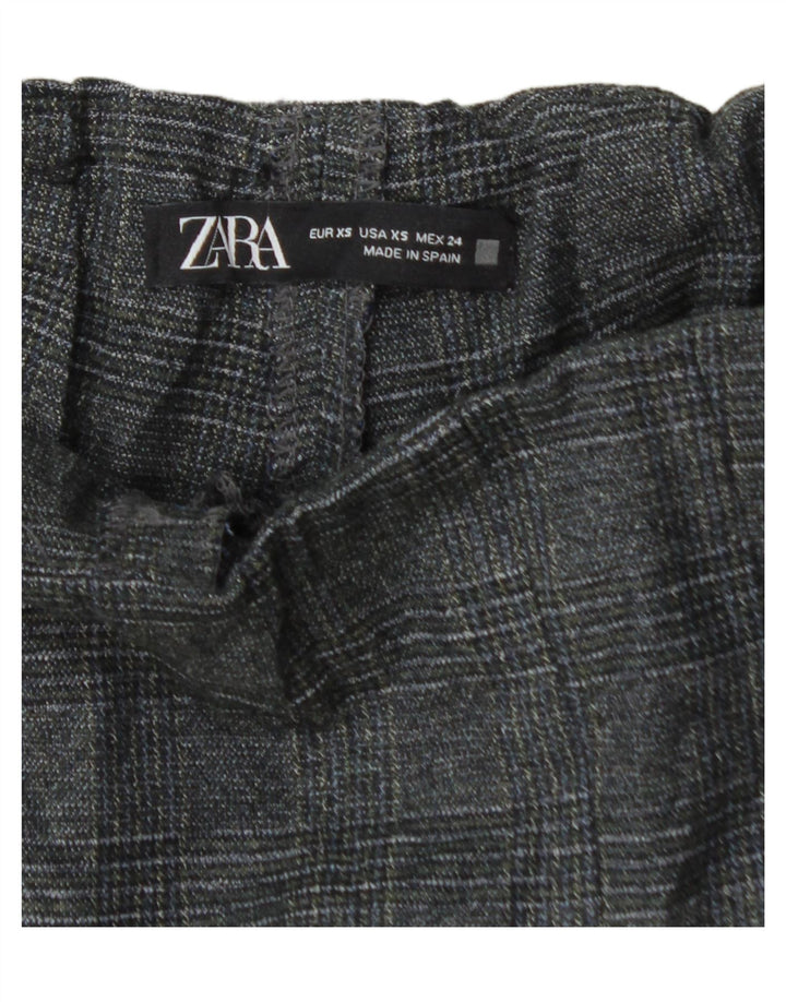 ZARA Womens Skort UK 4 XS  Grey Check Vintage Zara and Second-Hand Zara from Messina Hembry 