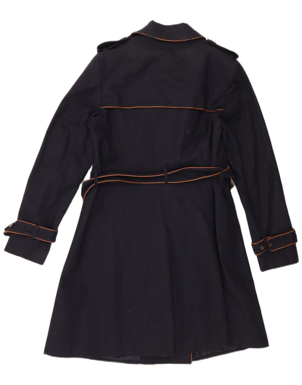 Gabardine feminino Hobbs Reino Unido 16 grande algodão azul marinho