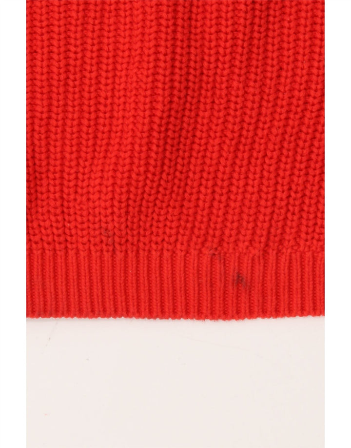 Zara Suéter masculino com gola redonda XL algodão vermelho