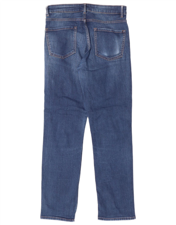 Marks & Spencer Feminino The Sienna Straight Jeans Reino Unido 12 Médio W28 L29 Azul