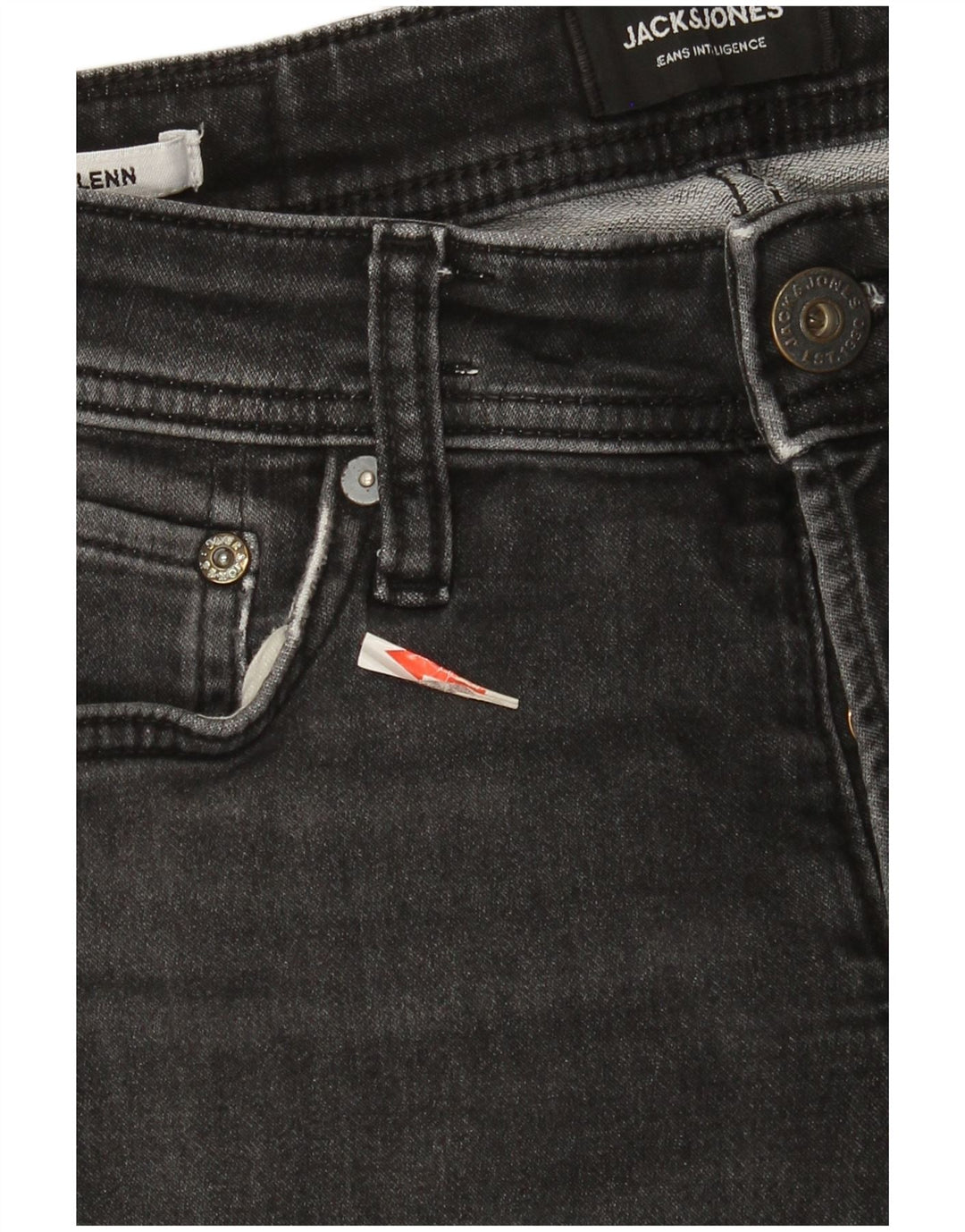 Jack & Jones Masculino GLENN Slim Jeans W29 L32 Algodão Cinza