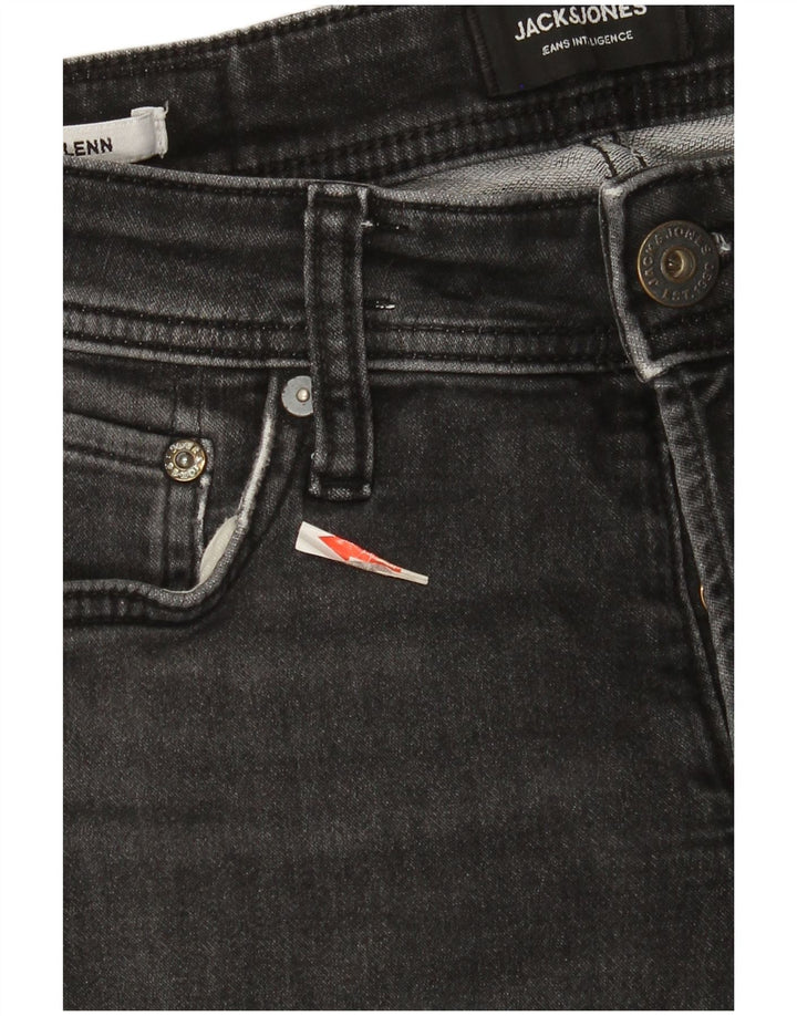 Jack & Jones Masculino GLENN Slim Jeans W29 L32 Algodão Cinza