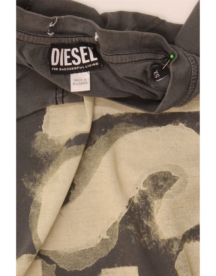Diesel Camiseta masculina gráfica Top XS Caqui