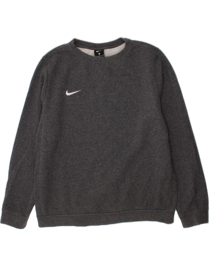 NIKE Girls Sweatshirt Jumper 13-14 Years XL Grey Cotton Vintage Nike and Second-Hand Nike from Messina Hembry 