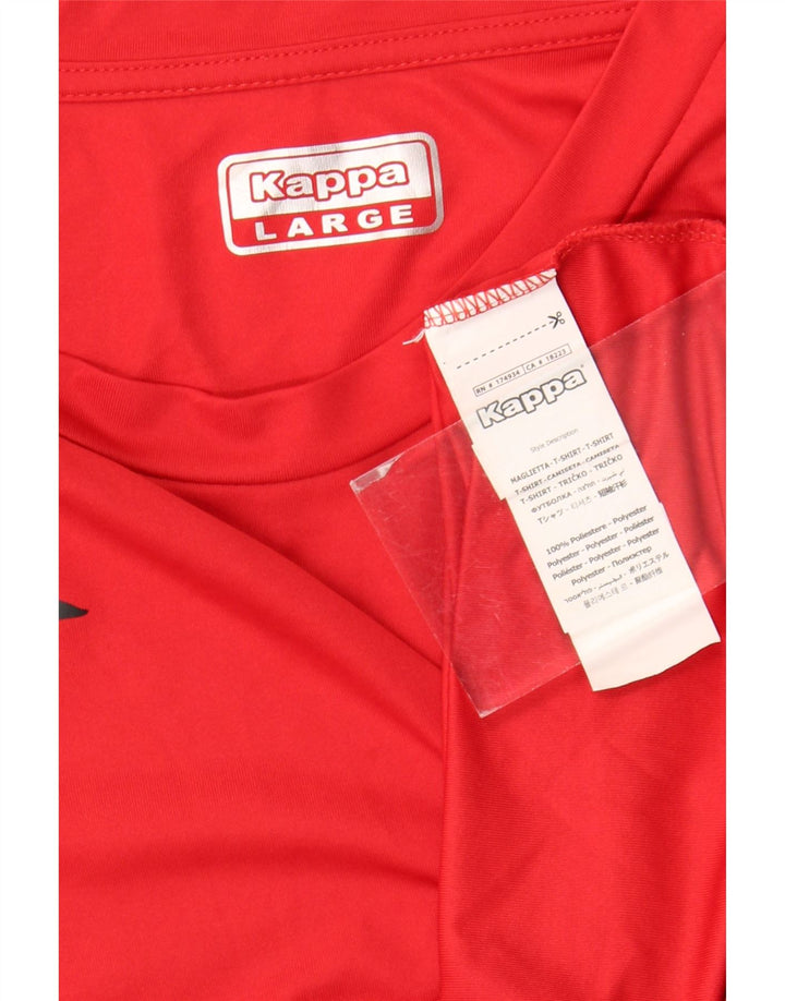 Camiseta gráfica masculina Kappa Top grande poliéster vermelho