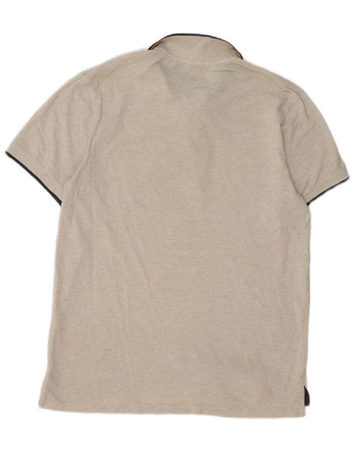 Camisa polo masculina Mountain Warehouse grande algodão bege