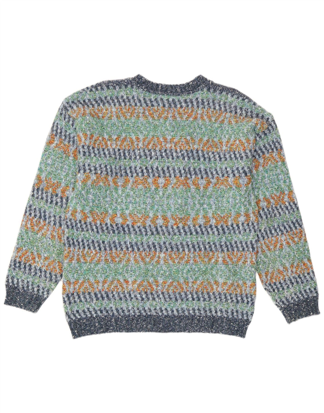 Suéter masculino North Pole com gola redonda grande geométrico multicolorido