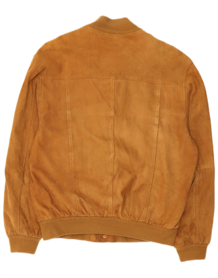 Jaqueta bomber masculina de camurça Martin Eden IT 48 couro marrom médio