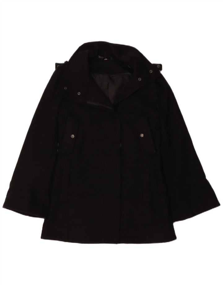 Topshop Womens Oversized Pea Coat UK 6 XS Poliéster Preto