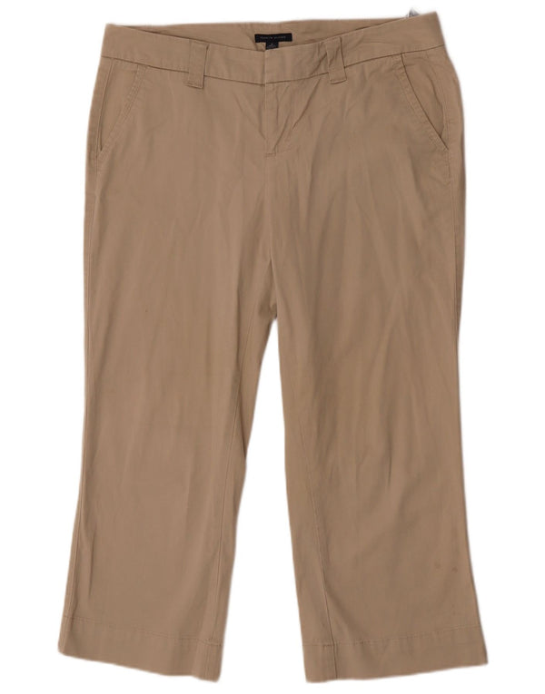 Calça cropped feminina Tommy Hilfiger US 10 grande W34 L24 algodão bege