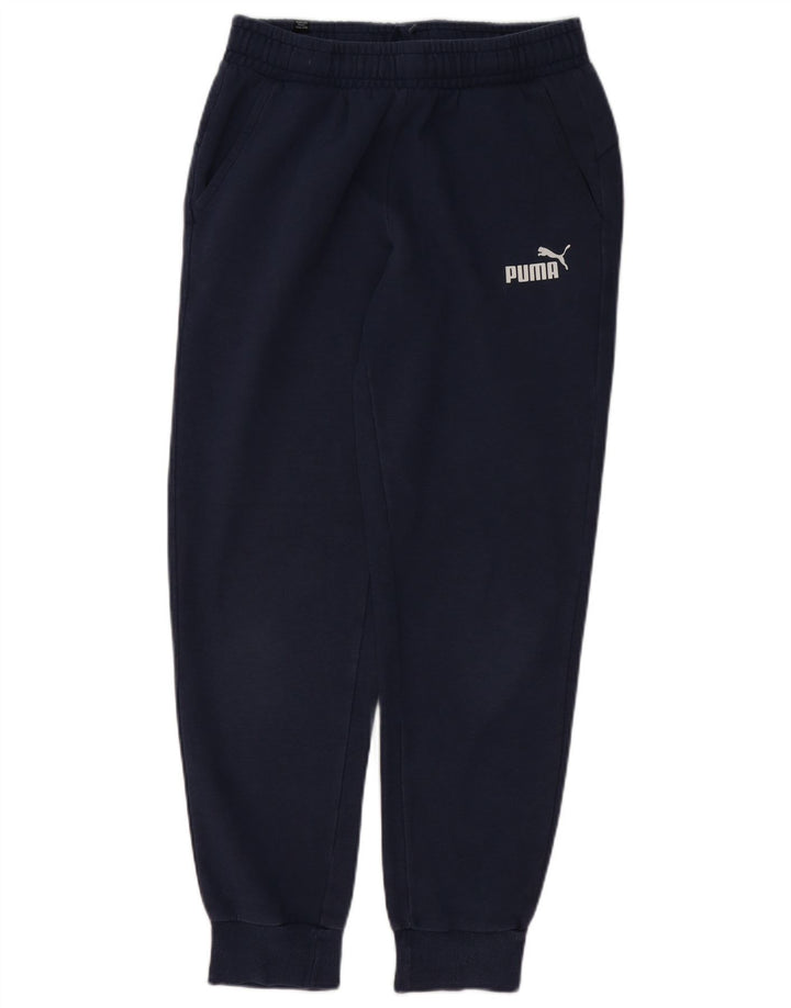 Calça de treino masculina PUMA joggers médio algodão azul marinho
